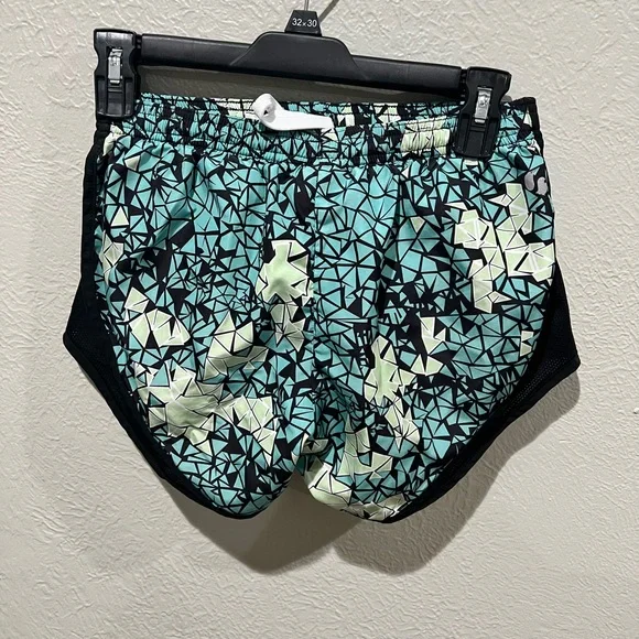 Soffe Black & Teal Mosaic Athletic Shorts Low Rise Size Small EUC - Picture 2 of 3